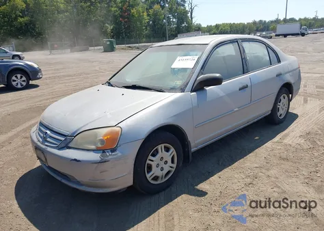 2001 Honda Civic Lx из США, поврежденный, VIN 1HGES165X1L061852